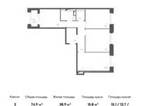 Продам 3 комнатную квартиру