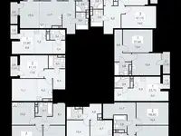 1-но комнатная квартира, 41,10 м², 13 эт., ЖК Бунинские Кварталы, фотография 2