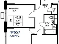 Продам 3 комнатную квартиру