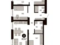 Продам 3 комнатную квартиру