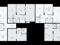 2-х комнатная квартира, 62,80 м², 2 эт., ЖК Дзен кварталы, фотография 2