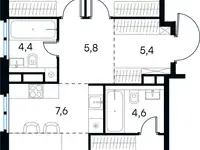 Продам 4 комнатную квартиру