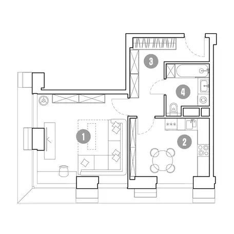 Продам апартаменты, 45,60 м², 6 эт., ЖК Мираполис, фотография 1