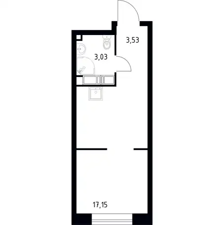 Студия, 23,71 м², 6 эт., ЖК Октябрьская 98, фотография 1