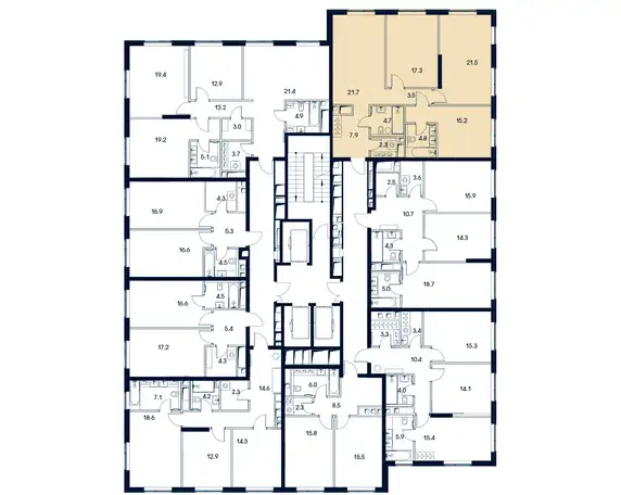 3-х комнатная квартира, 98,90 м², 4 эт., ЖК Интонация, фотография 2