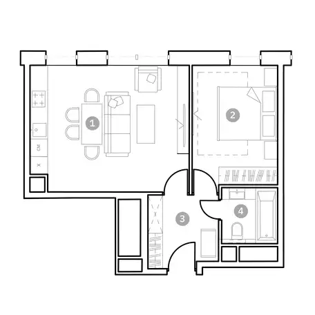 Продам апартаменты, 44,25 м², 5 эт., ЖК Физтех Сити, фотография 1