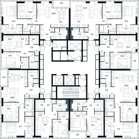 2-х комнатная квартира, 48,20 м², 12 эт., ЖК Opus, Опус, фотография 2