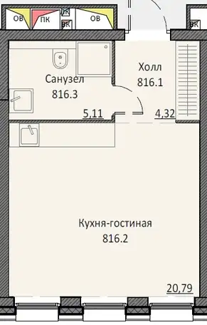 Продам апартаменты, 30,28 м², 3 эт., ЖК Инсайдер, фотография 2