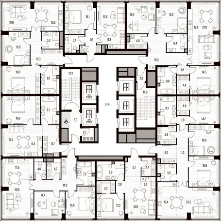 3-х комнатная квартира, 92,10 м², 19 эт., ЖК HIGH LIFE Летниковская 11, Хай Лайф, фотография 2