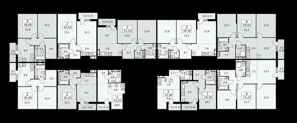 2-х комнатная квартира, 45,80 м², 7 эт., ЖК Скандинавия, фотография 1