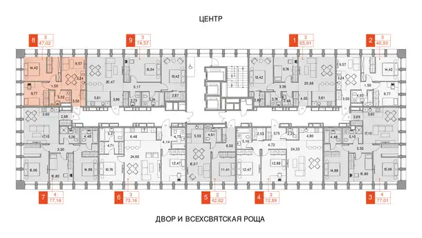 Продам апартаменты, 65,00 м², 18 эт., ЖК Baires, Байрес, фотография 4