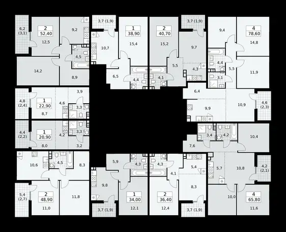 2-х комнатная квартира, 35,80 м², 15 эт., ЖК Деснаречье, фотография 1