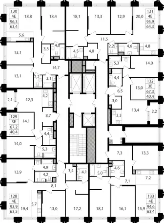 3-х комнатная квартира, 65,10 м², 23 эт., ЖК Петровский парк 2, фотография 1