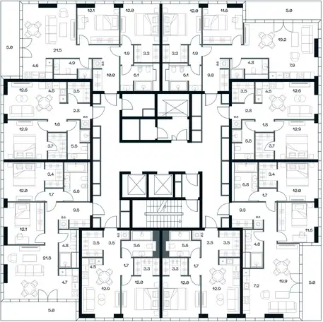 3-х комнатная квартира, 84,50 м², 9 эт., ЖК Opus, Опус, фотография 2