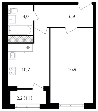 Студия, 39,60 м², 17 эт., ЖК Михалковский, фотография 1