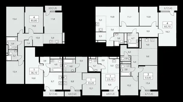 3-х комнатная квартира, 80,80 м², 11 эт., ЖК Южные сады, фотография 2