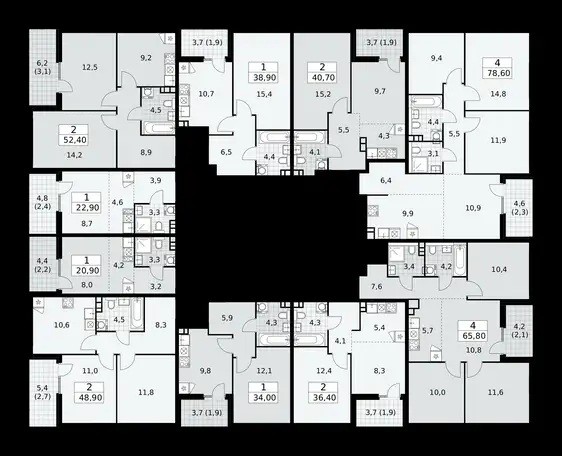 2-х комнатная квартира, 40,40 м², 8 эт., ЖК Деснаречье, фотография 1