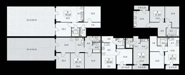 2-х комнатная квартира, 76,30 м², 2 эт., ЖК Деснаречье, фотография 1