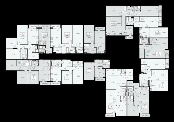 2-х комнатная квартира, 64,40 м², 11 эт., ЖК Дом на Зорге, фотография 1