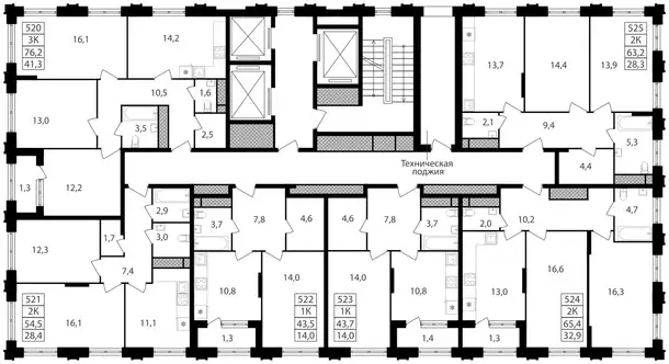 2-х комнатная квартира, 63,20 м², 11 эт., ЖК Варшавские ворота, фотография 1