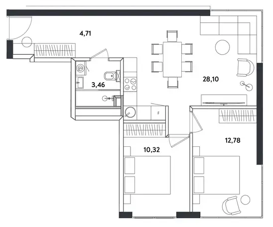 3-х комнатная квартира, 60,56 м², 4 эт., ЖК Измайловский парк, фотография 1