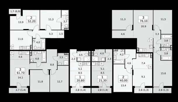 1-но комнатная квартира, 39,50 м², 14 эт., ЖК Деснаречье, фотография 1