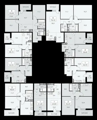 2-х комнатная квартира, 38,40 м², 11 эт., ЖК Дзен кварталы, фотография 1