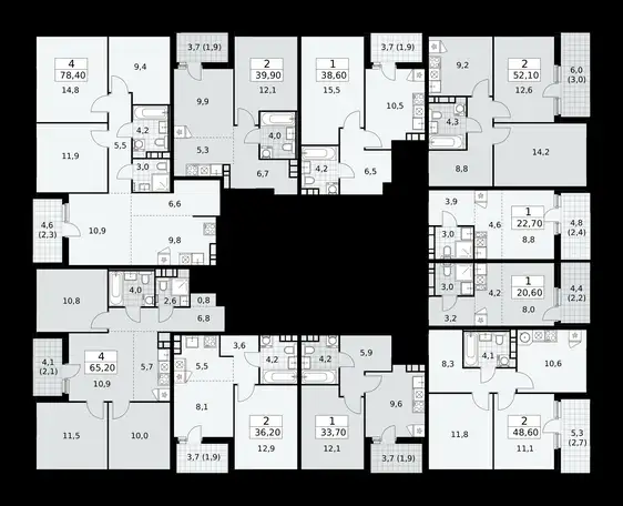 3-х комнатная квартира, 65,20 м², 6 эт., ЖК Скандинавия, фотография 1
