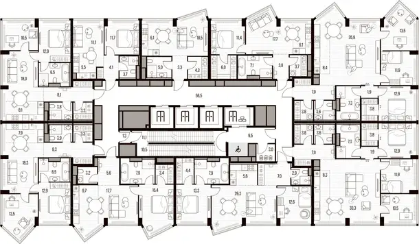 3-х комнатная квартира, 71,30 м², 16 эт., ЖК HIGH LIFE Летниковская 11, Хай Лайф, фотография 2
