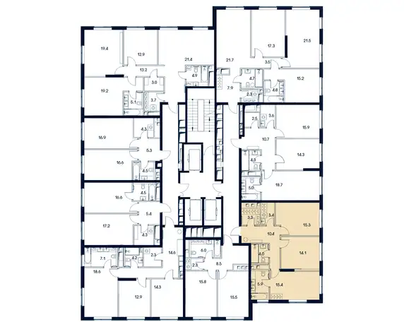 2-х комнатная квартира, 71,60 м², 11 эт., ЖК Интонация, фотография 2