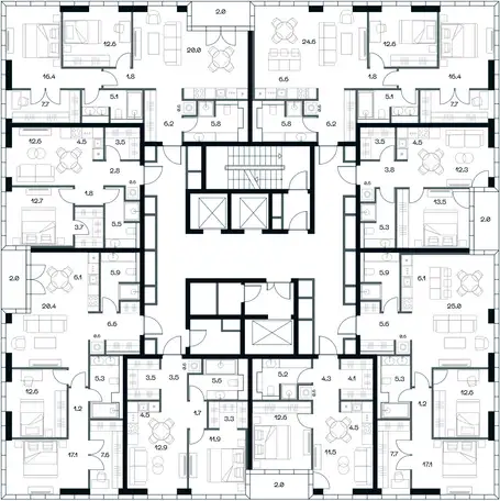 3-х комнатная квартира, 87,40 м², 8 эт., ЖК SHIFT, фотография 2