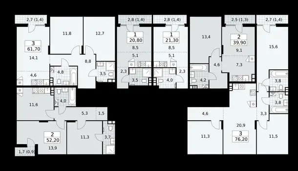 2-х комнатная квартира, 52,00 м², 6 эт., ЖК Деснаречье, фотография 1