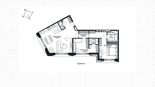 Продам апартаменты, 105,77 м², 7 эт., ЖК Cult, Культ, фотография 1