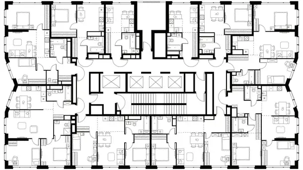 3-х комнатная квартира, 56,50 м², 28 эт., ЖК Level Мичуринский, Левел Мичуринский, фотография 2