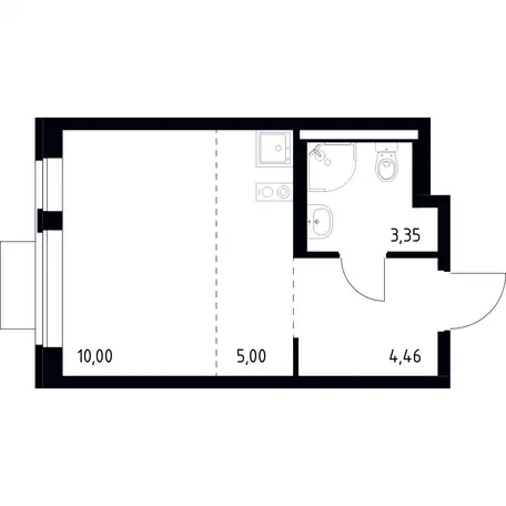 Студия, 22,81 м², 2 эт., ЖК Новое Видное, фотография 1