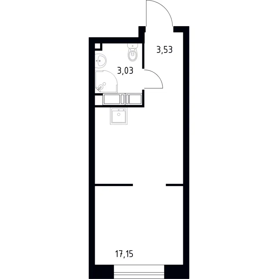 Студия, 23,71 м², 6 эт., ЖК Октябрьская 98, фотография 1