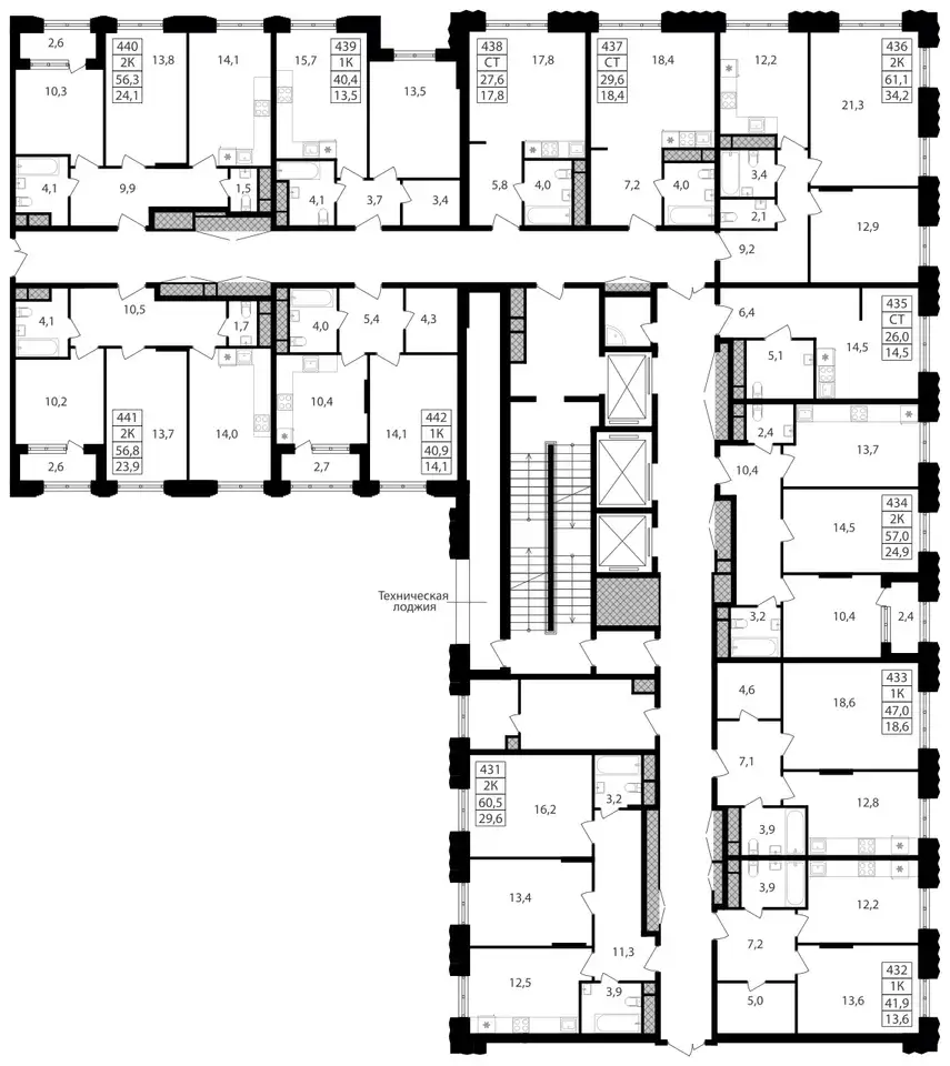 Студия, 27,60 м², 4 эт., ЖК Варшавские ворота, фотография 2