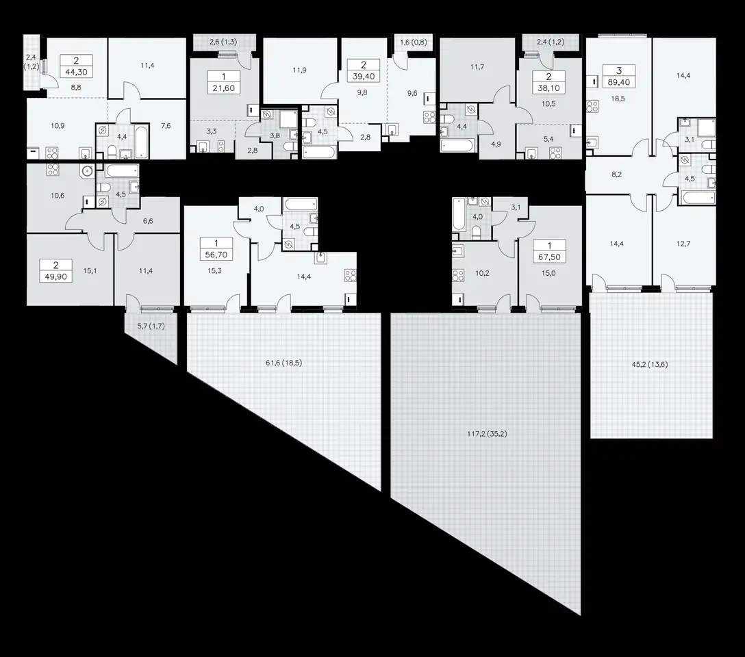 1-но комнатная квартира, 56,70 м², 2 эт., ЖК Скандинавия, фотография 1