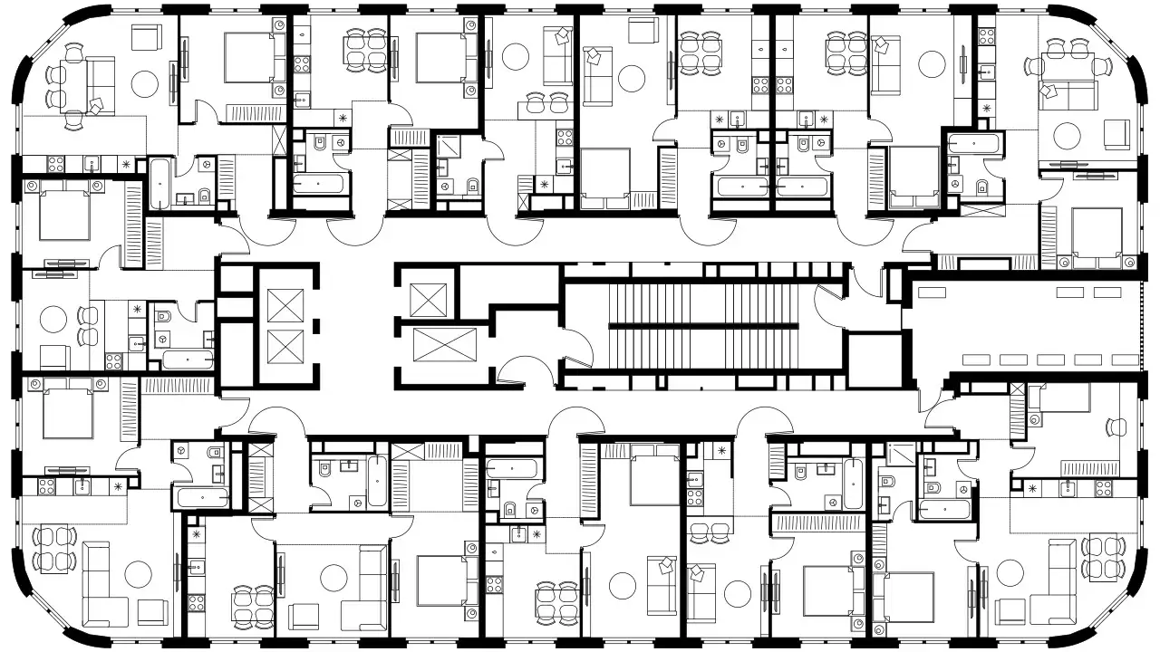 2-х комнатная квартира, 37,30 м², 26 эт., ЖК Level Нижегородская, Левел Нижегородская, фотография 2