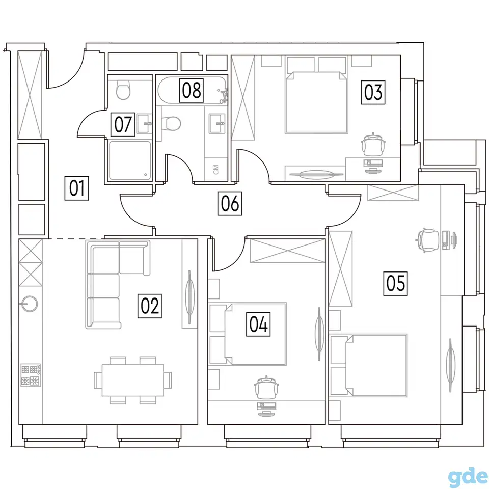 Продам апартаменты, 95,40 м², 13 эт., ЖК Mainstreet, Мэйнстрит, фотография 1
