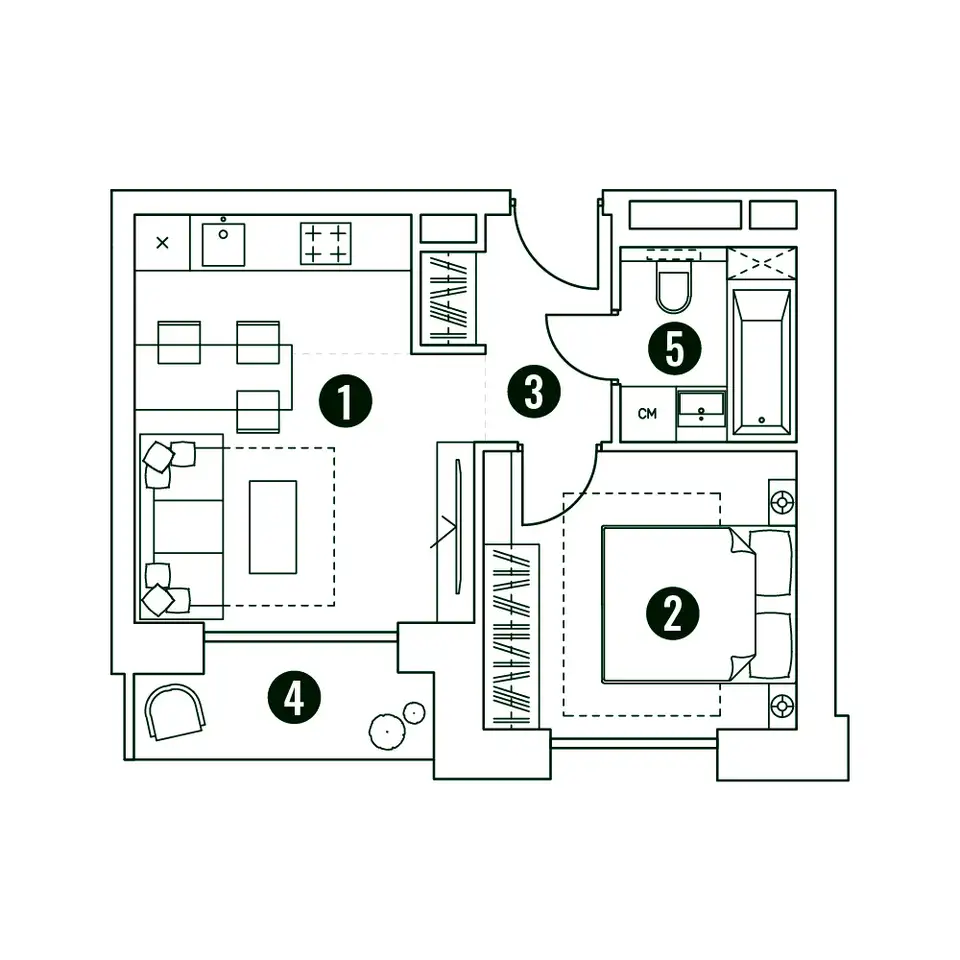 Продам апартаменты, 36,39 м², 5 эт., ЖК Very, Вери, фотография 1