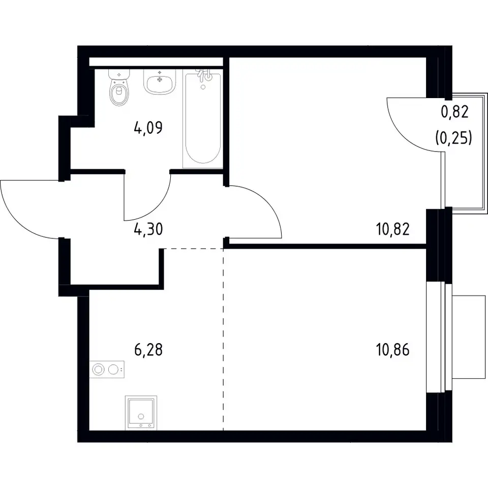 2-х комнатная квартира, 36,60 м², 12 эт., ЖК Новое Видное, фотография 1
