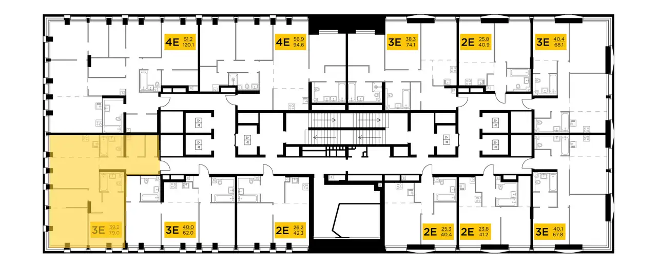 3-х комнатная квартира, 79,00 м², 29 эт., ЖК INJOY, Инжой, фотография 2