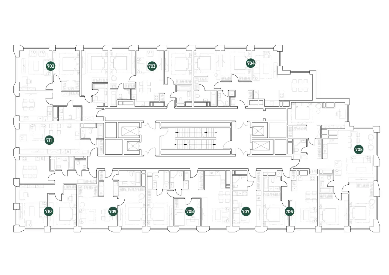 2-х комнатная квартира, 68,26 м², 30 эт., ЖК Very, Вери, фотография 2