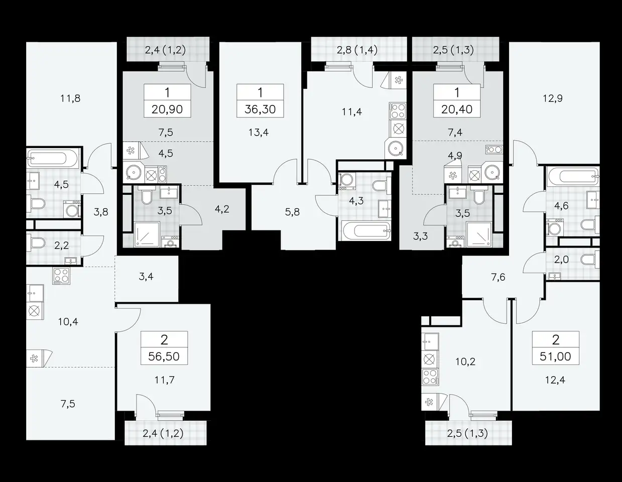 Студия, 20,40 м², 11 эт., ЖК Прокшино, фотография 1