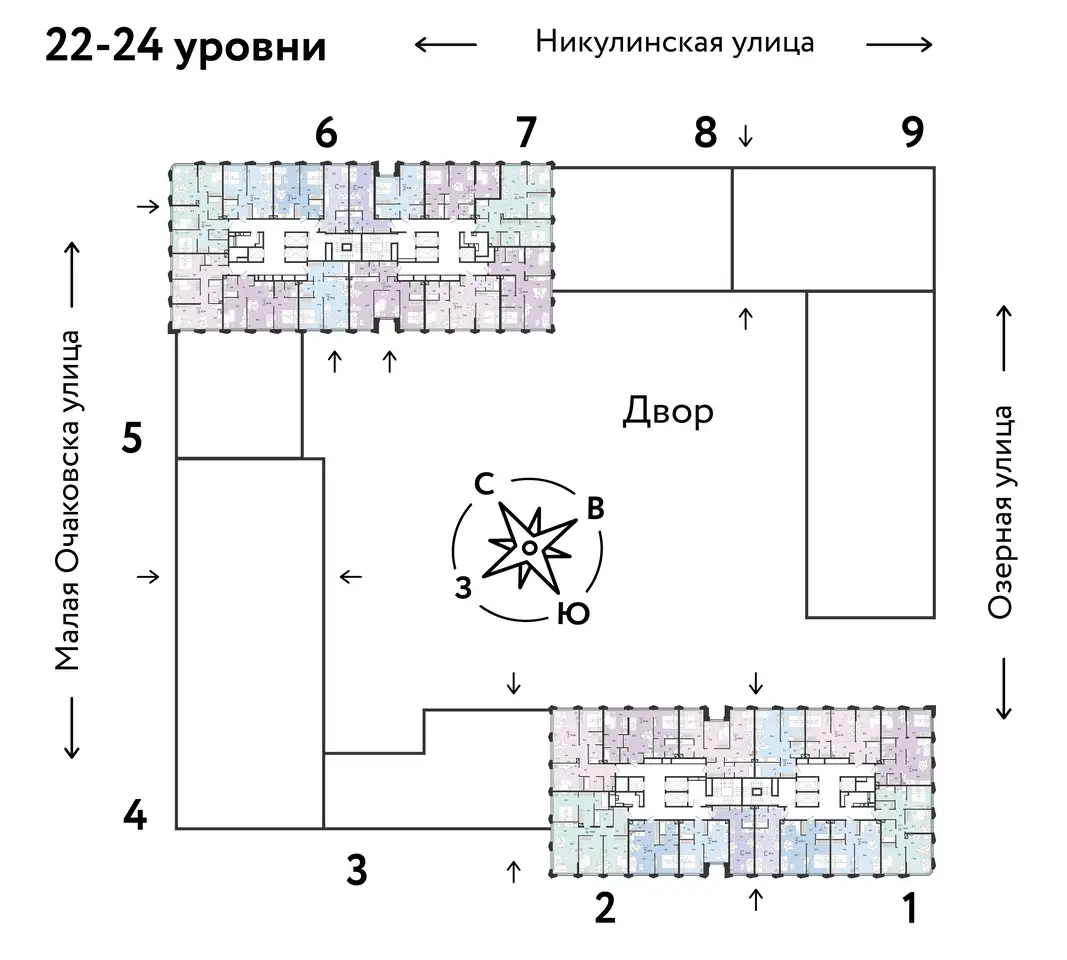 2-х комнатная квартира, 68,10 м², 23 эт., ЖК Страна озёрная, фотография 1