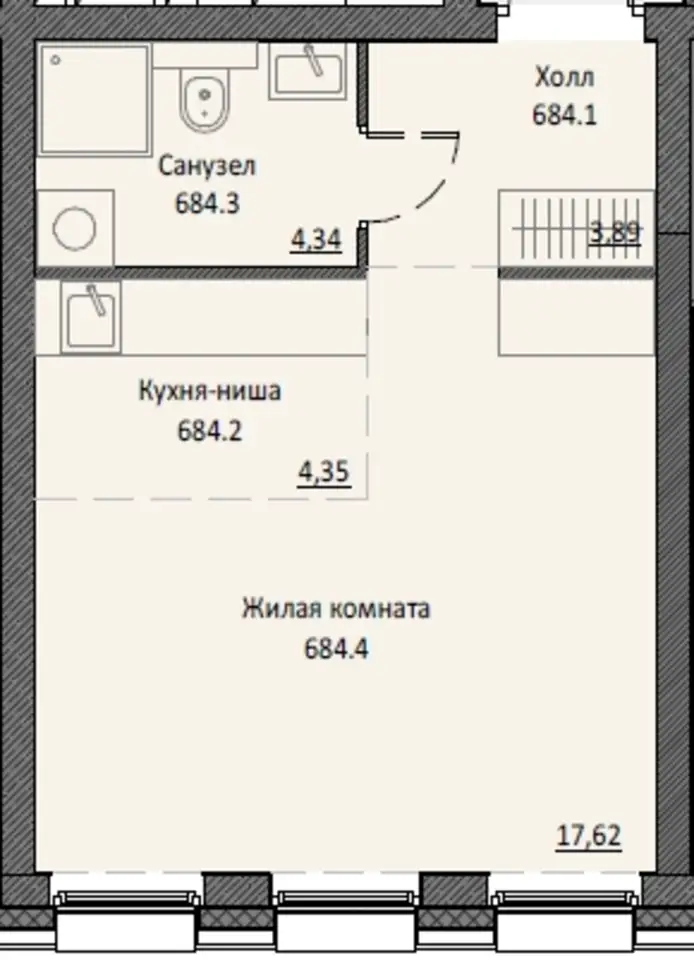 Продам апартаменты, 30,16 м², 2 эт., ЖК Инсайдер, фотография 2