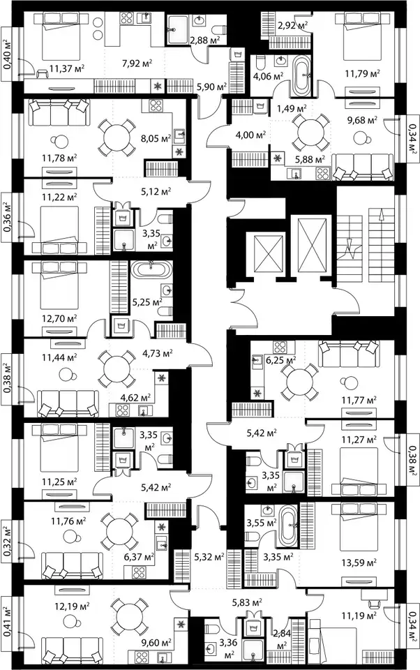 3-х комнатная квартира, 71,57 м², 8 эт., ЖК Life-Варшавская, Лайф-Варшавская, фотография 2