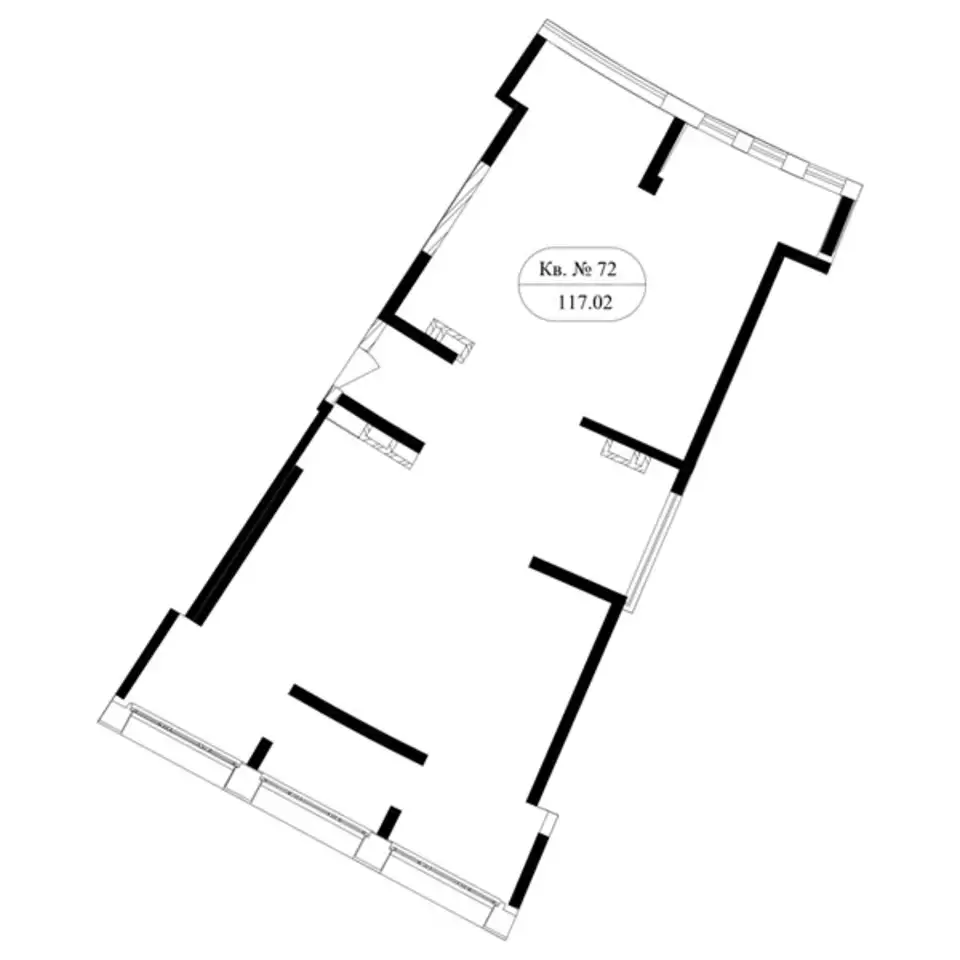 3-х комнатная квартира, 108,37 м², 3 эт., ЖК Маршал, фотография 1