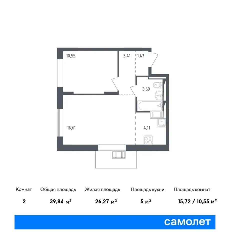 Студия, 22,81 м², 11 эт., ЖК Пригород Лесное, фотография 1